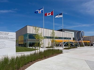 Exterior shot of the Toronto Pan Am Sports Centre