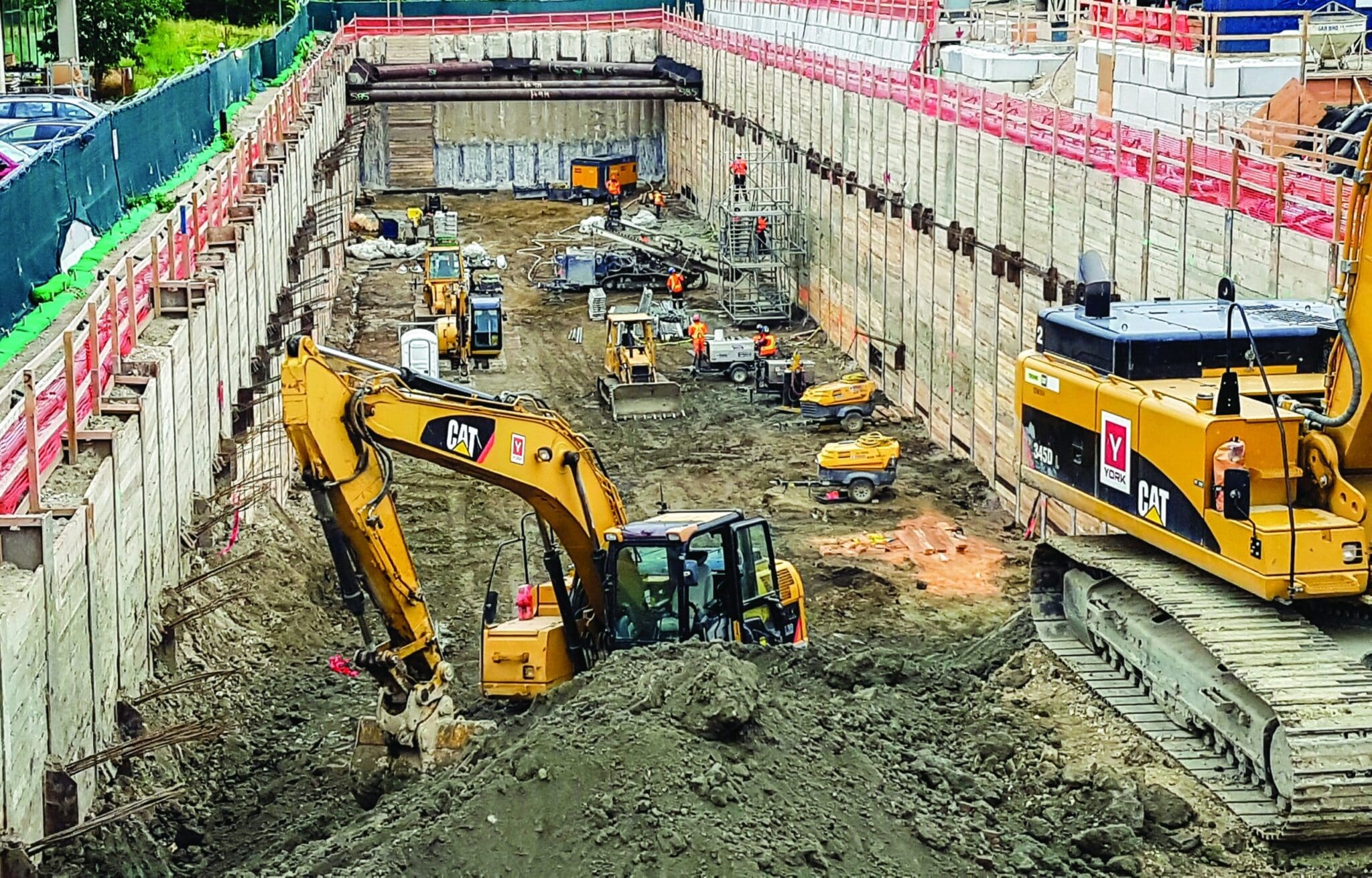 York1 machinery and workers on a job site