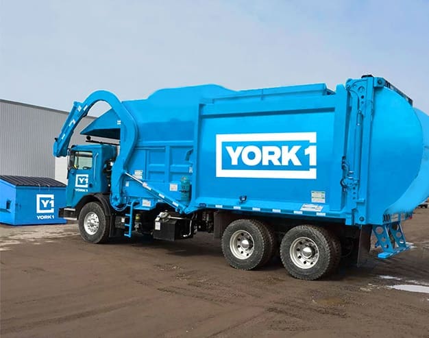 YORK1 front loading garbage truck