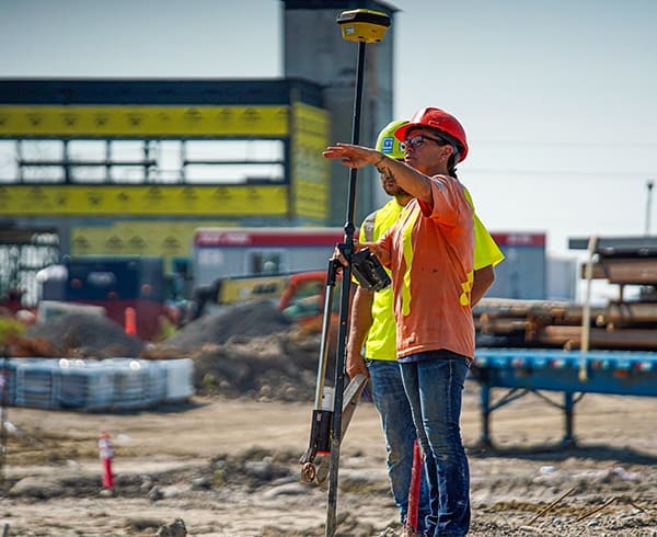 Employees engaged in strategic pre-planning for Civil and Site Service construction services.