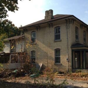 A home prior to residential demolition