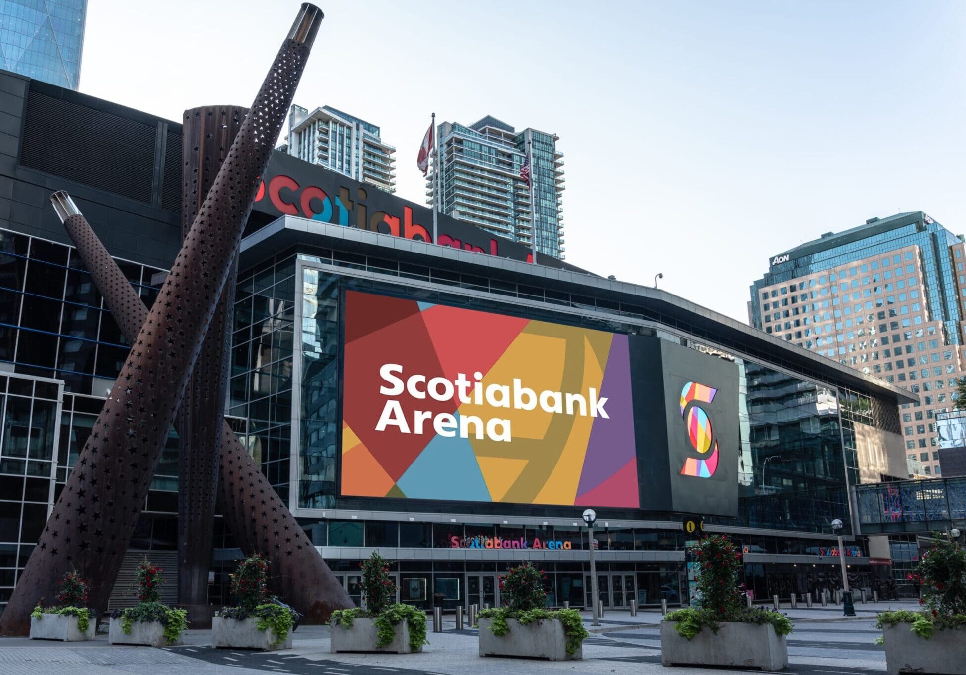 Exterior shot of the Scotiabank Arena